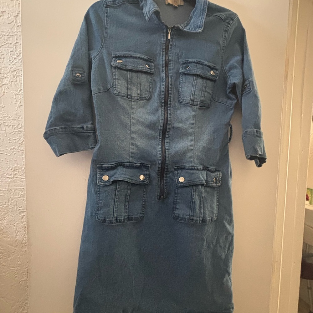 Chic Blue Denim Jean  Dress